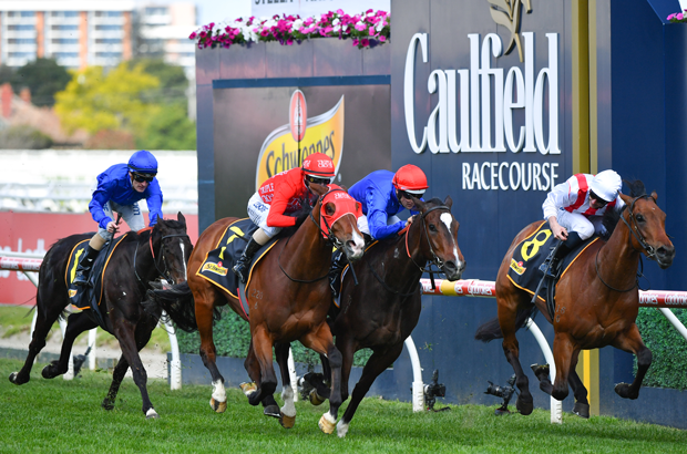 Caulfield racecourse winning post